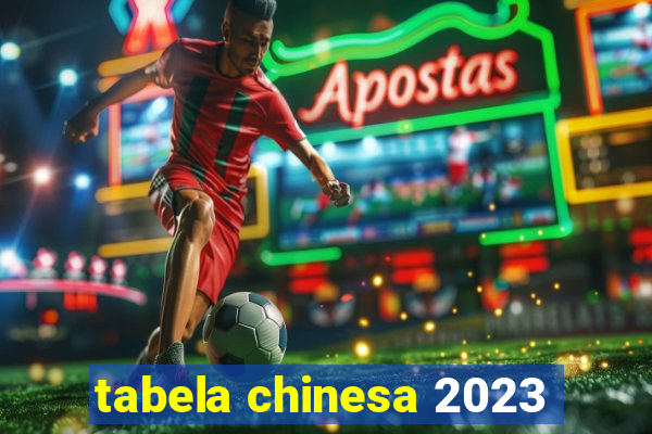 tabela chinesa 2023