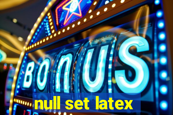 null set latex