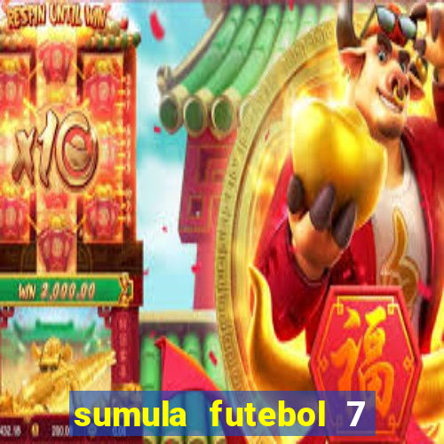 sumula futebol 7 society excel